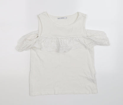 Womens UK Size XS Marks and Spencer White Basic Tank