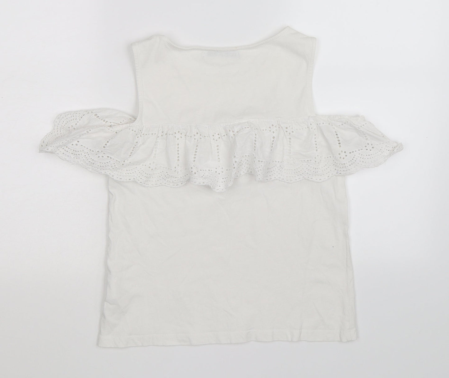 Womens UK Size XS Marks and Spencer White Basic Tank