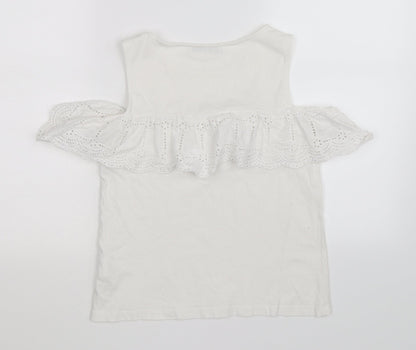 Womens UK Size XS Marks and Spencer White Basic Tank