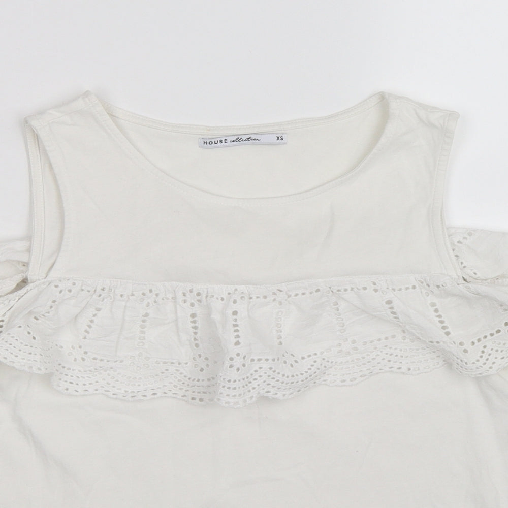 Womens UK Size XS Marks and Spencer White Basic Tank