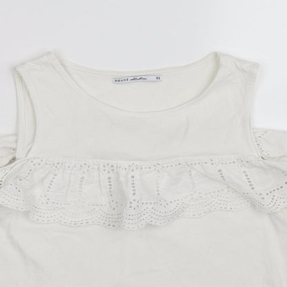 Womens UK Size XS Marks and Spencer White Basic Tank