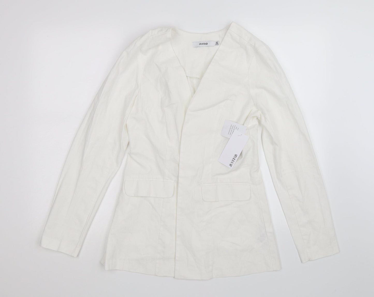 JustFab Womens White   Jacket  Size XS