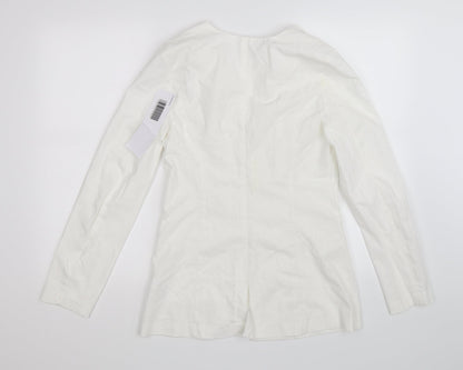 JustFab Womens White   Jacket  Size XS