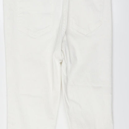 Womens UK Size 28 in H&M Regular Fit Flared White Jeans