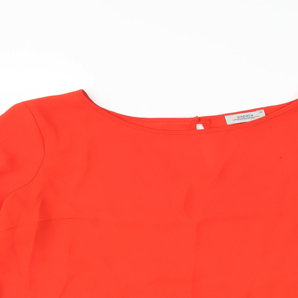 Matalan Womens Orange   Basic Blouse Size 14