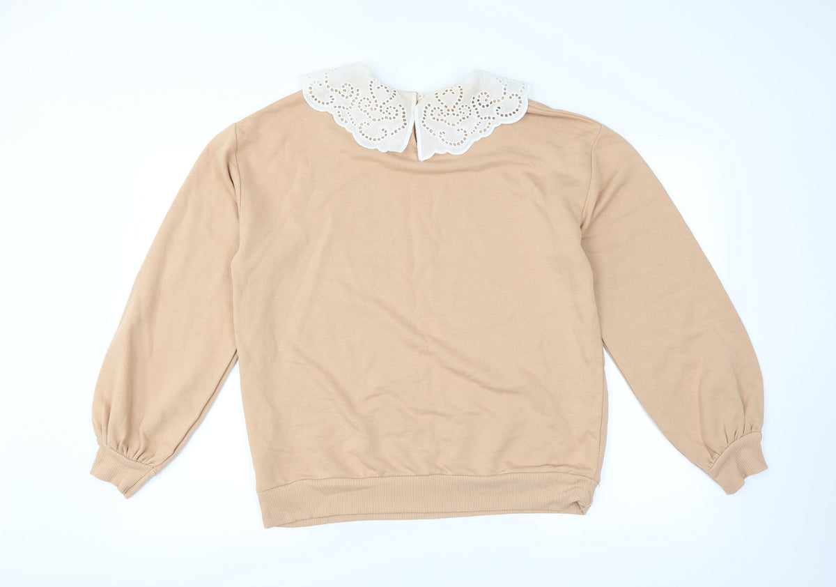 George Womens Beige   Pullover Sweatshirt Size M