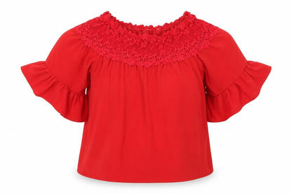 Womens UK Size 8 Quiz Red Basic Blouse