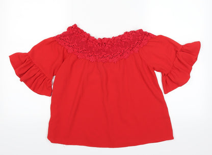 Quiz Womens Red   Basic Blouse Size 8