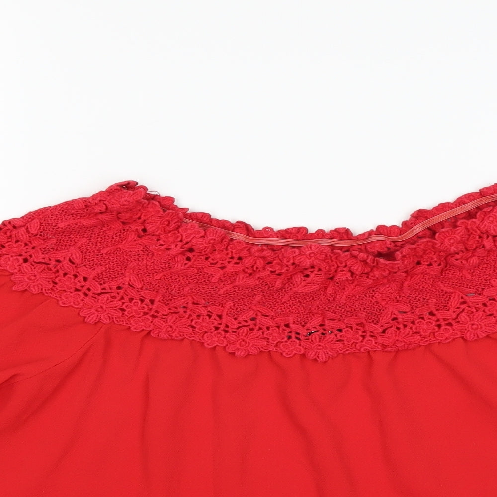Quiz Womens Red   Basic Blouse Size 8