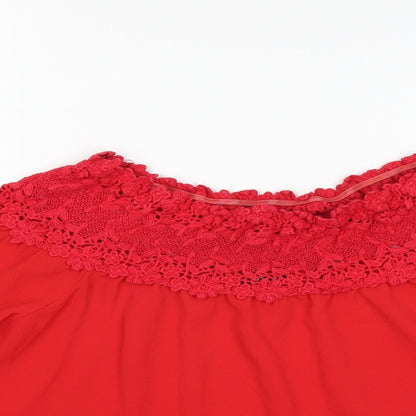 Quiz Womens Red   Basic Blouse Size 8