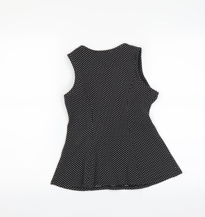Primark Womens Black Polka Dot  Basic Blouse Size 6