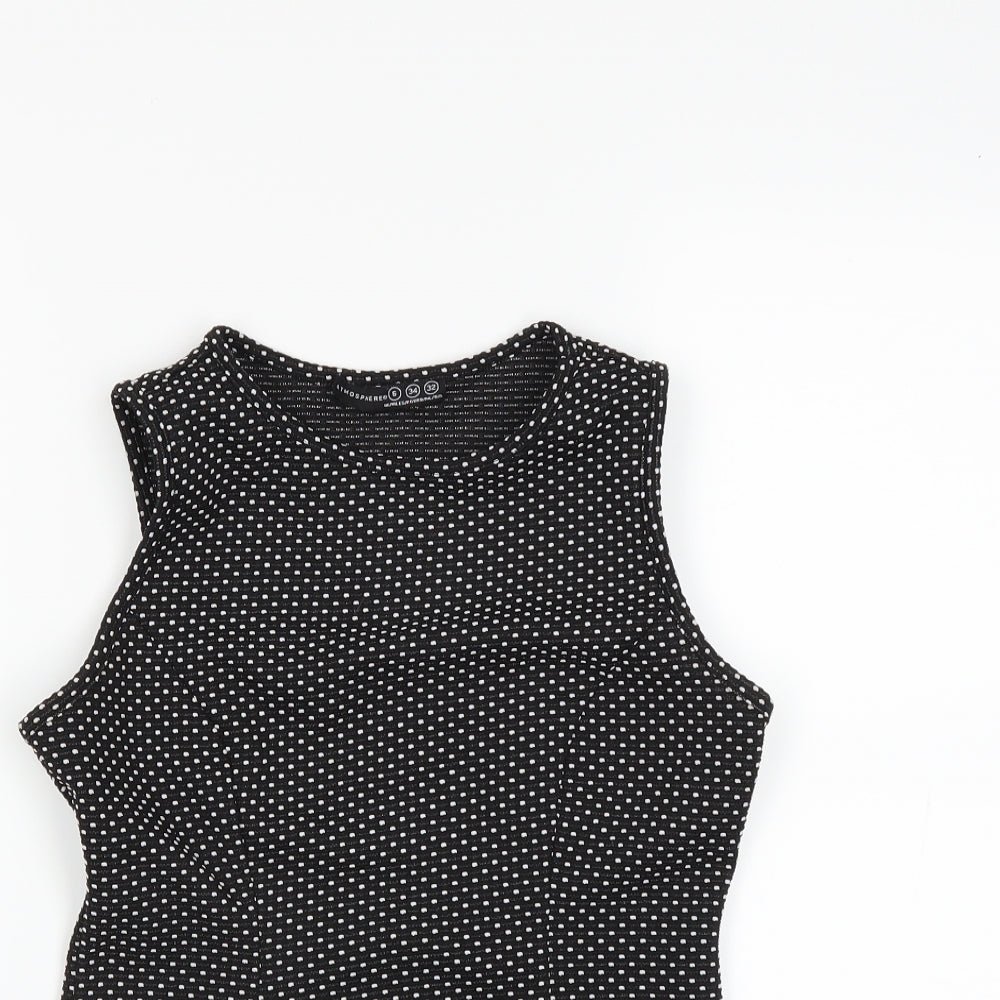 Primark Womens Black Polka Dot  Basic Blouse Size 6