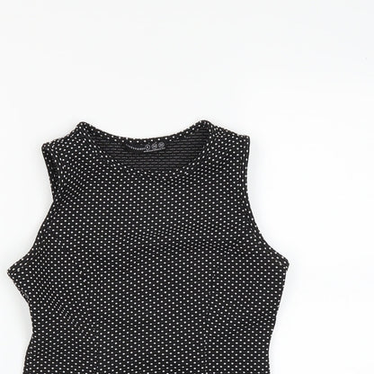 Primark Womens Black Polka Dot  Basic Blouse Size 6
