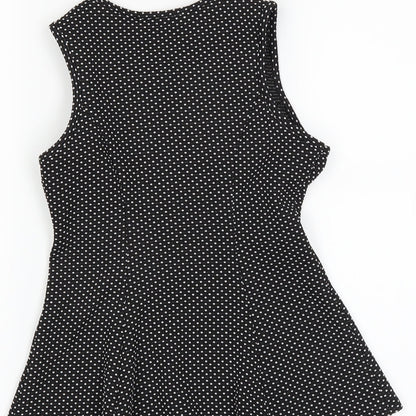 Primark Womens Black Polka Dot  Basic Blouse Size 6