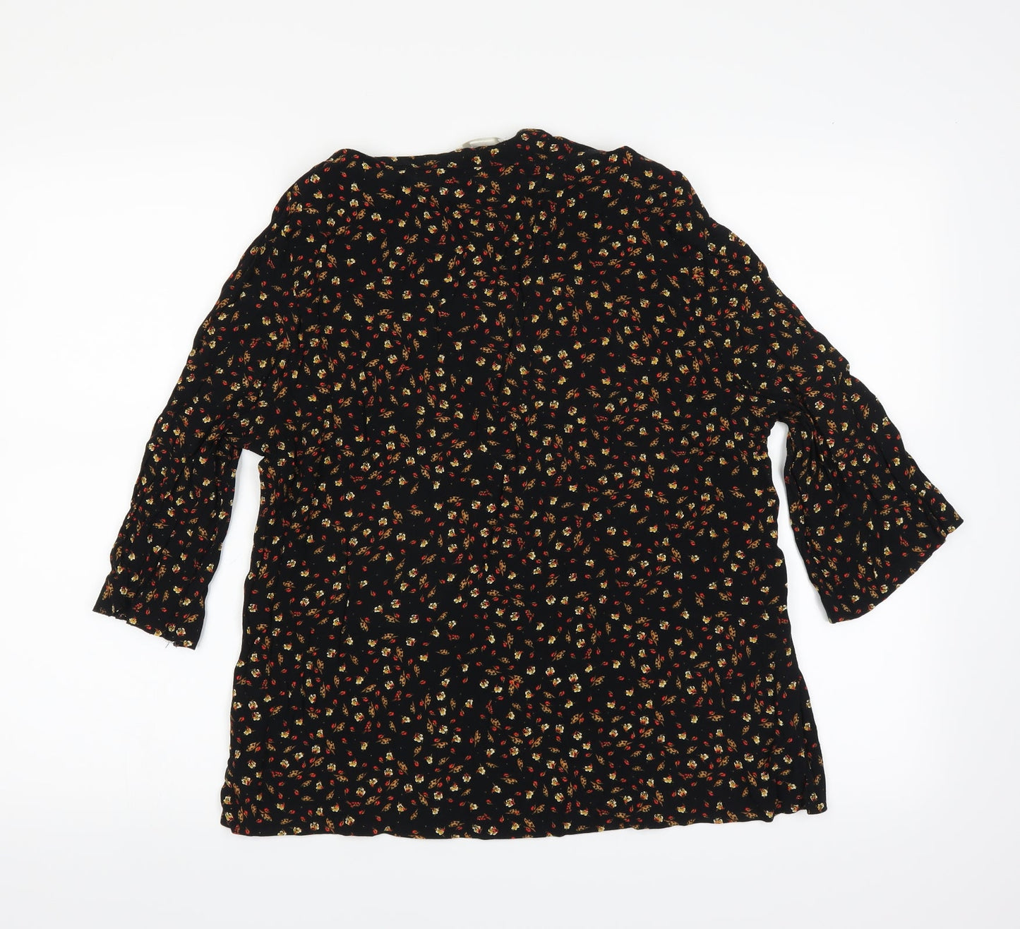 Womens UK Size 10 H&M Black Basic Blouse