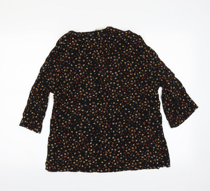 Womens UK Size 10 H&M Black Basic Blouse