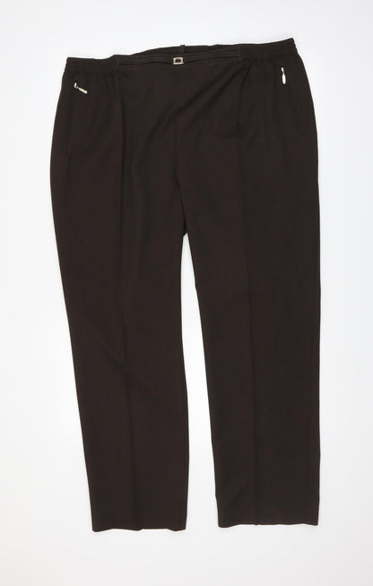 Womens UK Size 24 CANDA Regular Fit  Brown Trousers