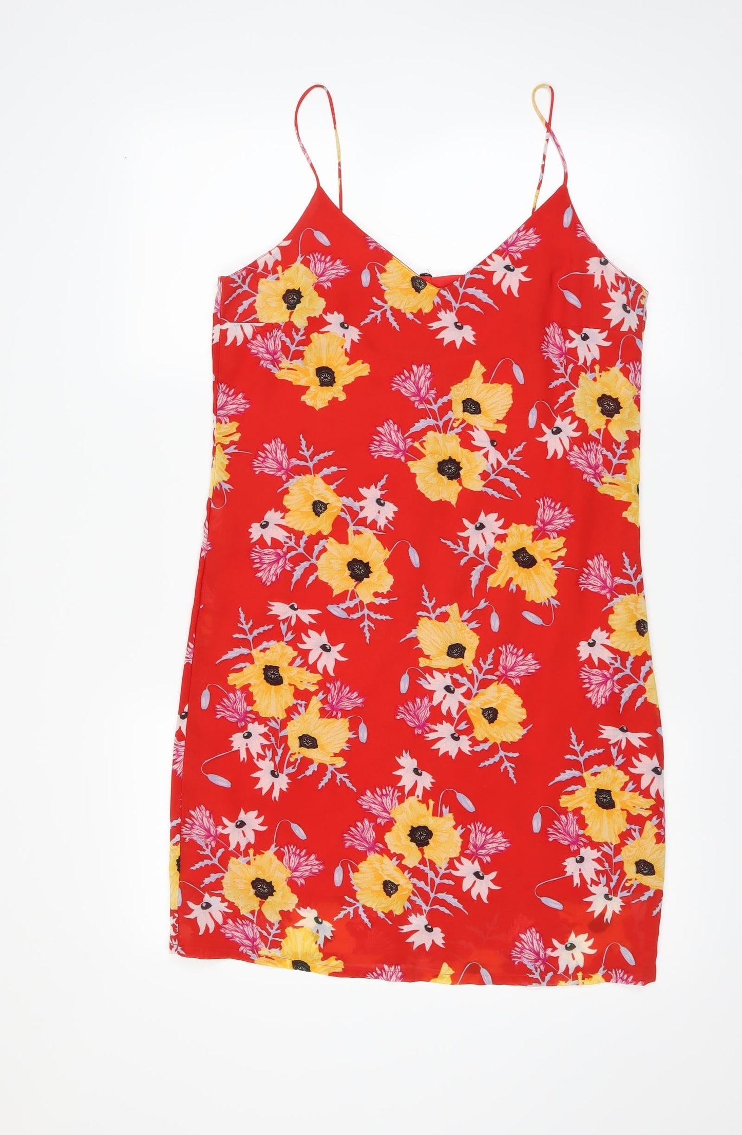 Preworn Womens Red Floral  Shift