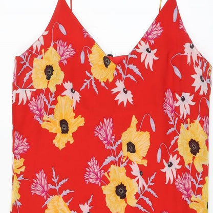 Preworn Womens Red Floral  Shift