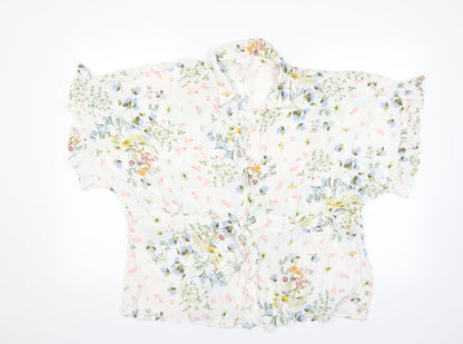 Womens UK Size  Preworn White Basic Blouse