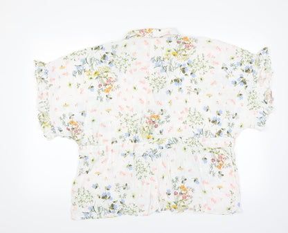 Womens UK Size  Preworn White Basic Blouse