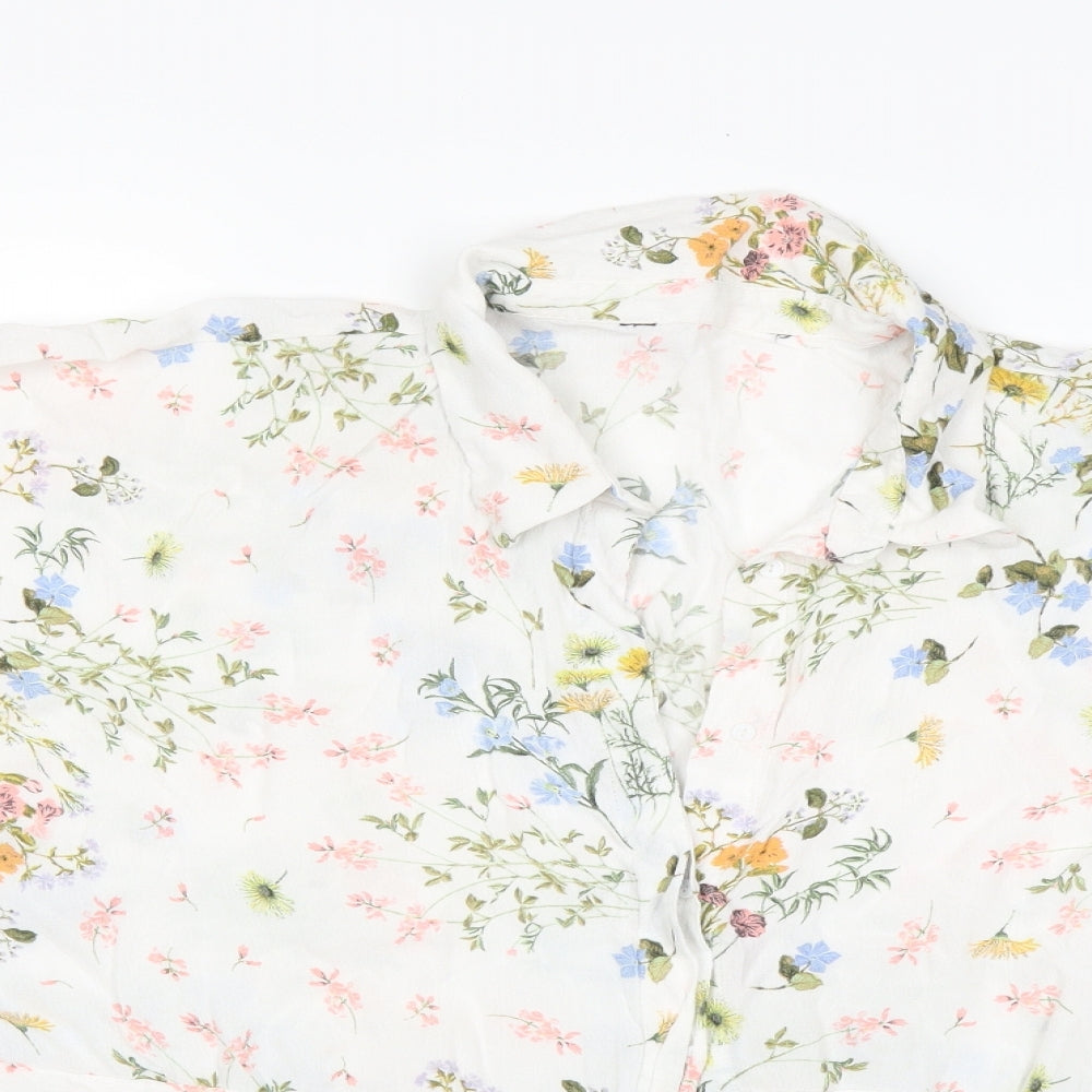 Womens UK Size  Preworn White Basic Blouse