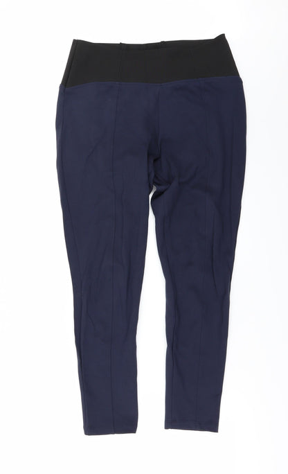 Womens UK Size 12 Marks and Spencer Regular Fit  Blue Trousers
