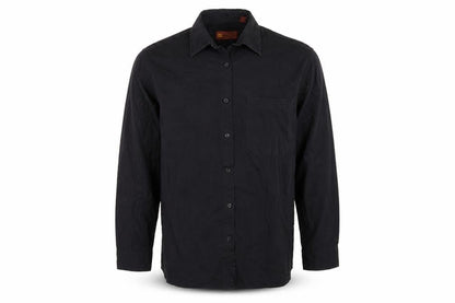 Mens UK Size 17 hazards Black  Button-Up Long Sleeve Casual Shirt