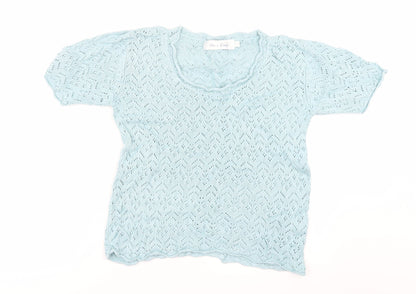 Womens UK Size 16 Pure & Natural Green Basic T-Shirt