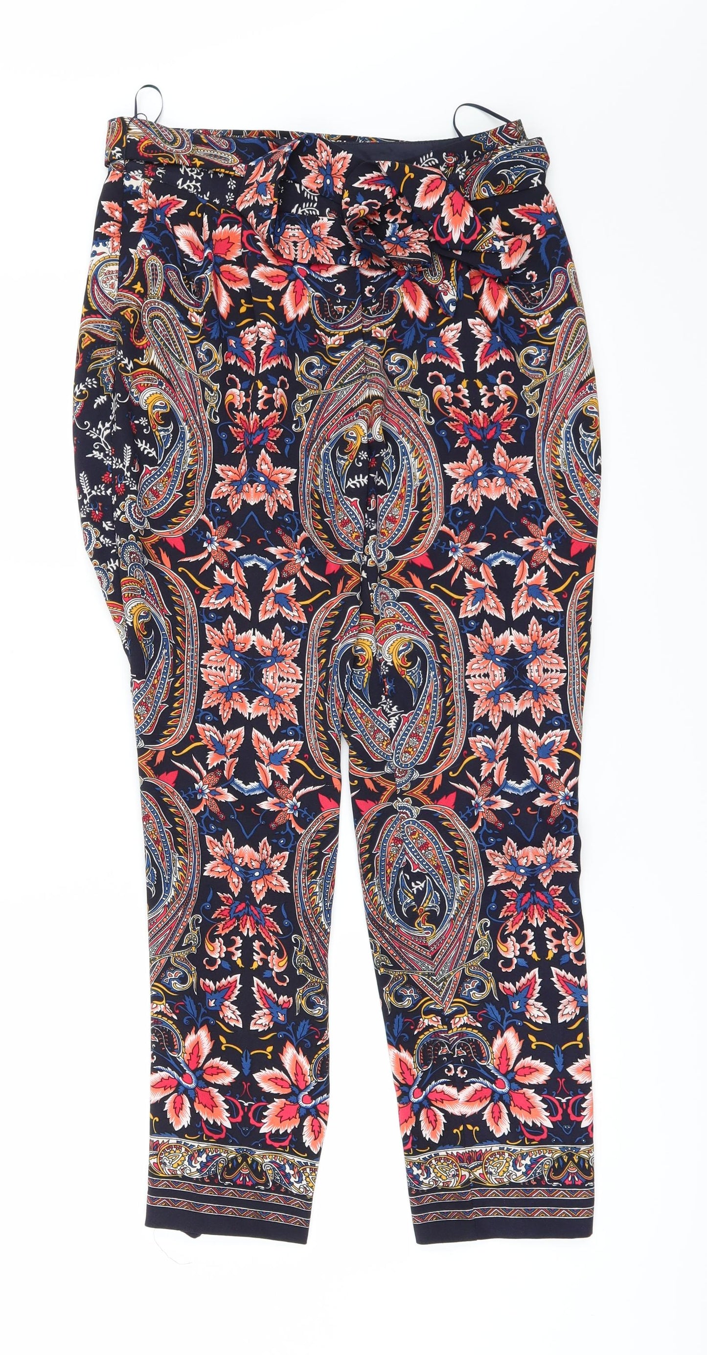 Womens UK Size 8 Oasis Regular Fit  Multicoloured Trousers