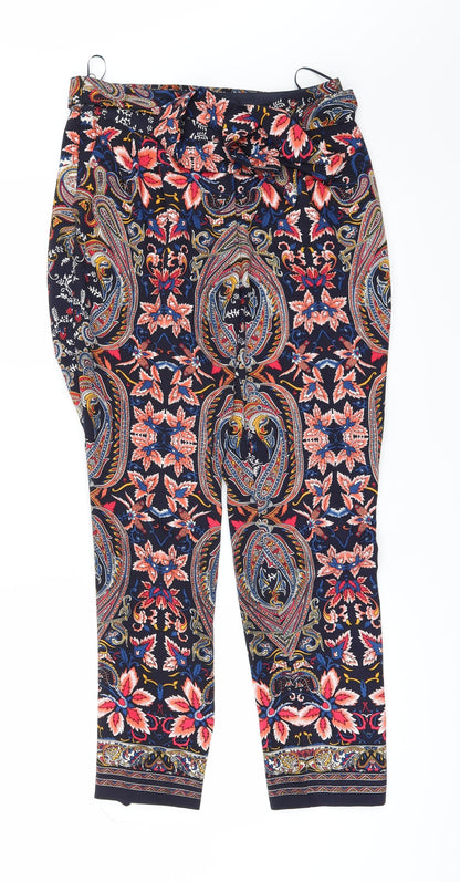 Womens UK Size 8 Oasis Regular Fit  Multicoloured Trousers