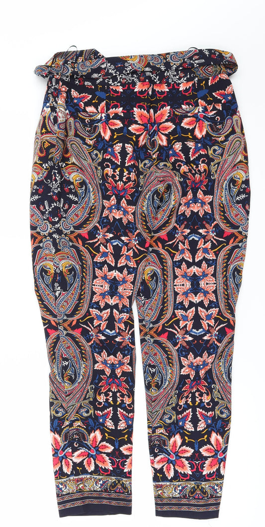 Womens UK Size 8 Oasis Regular Fit  Multicoloured Trousers