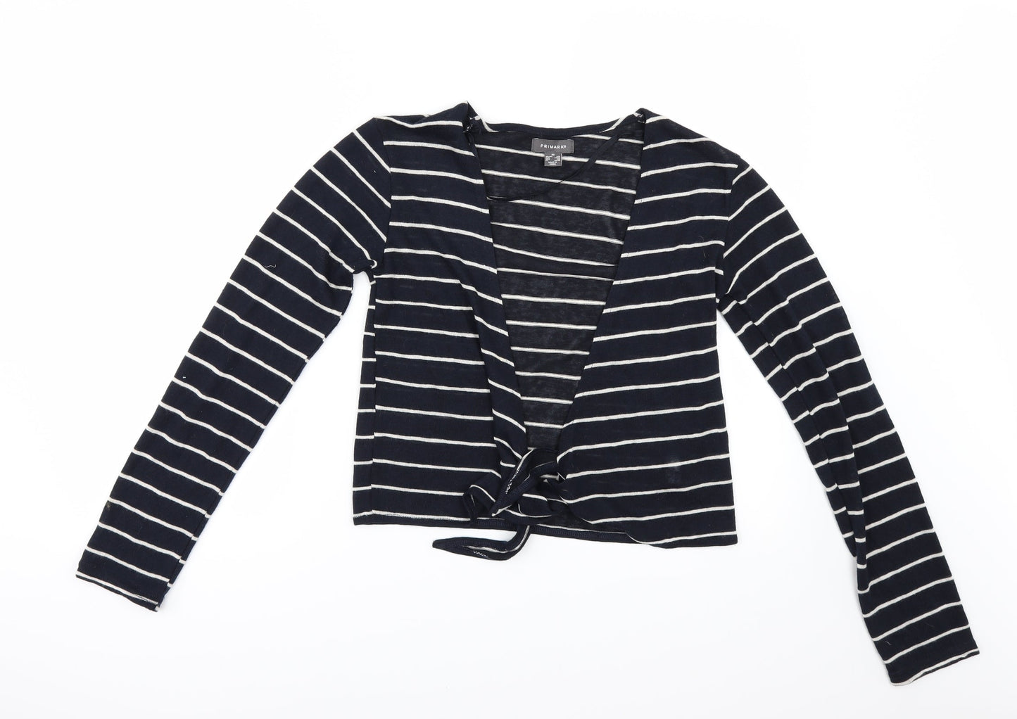 Primark Womens Black Striped  Cardigan Jumper Size XS