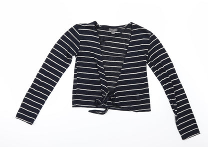 Primark Womens Black Striped  Cardigan Jumper Size XS