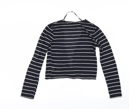 Primark Womens Black Striped  Cardigan Jumper Size XS