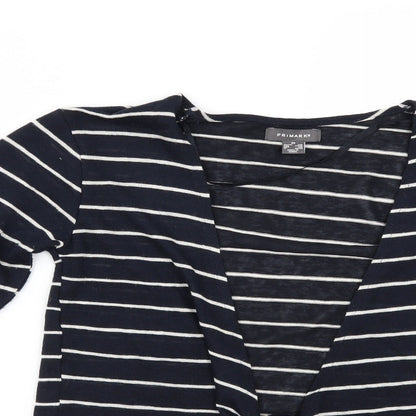 Primark Womens Black Striped  Cardigan Jumper Size XS