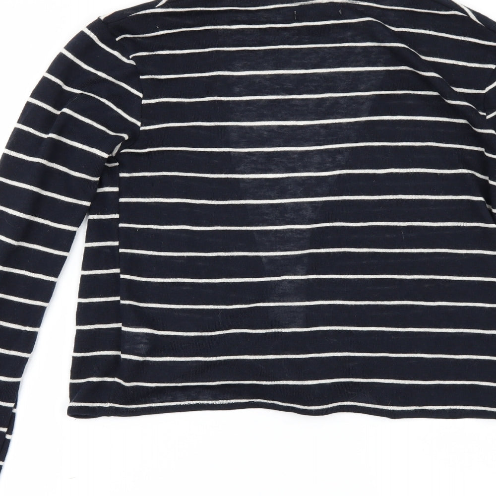 Primark Womens Black Striped  Cardigan Jumper Size XS