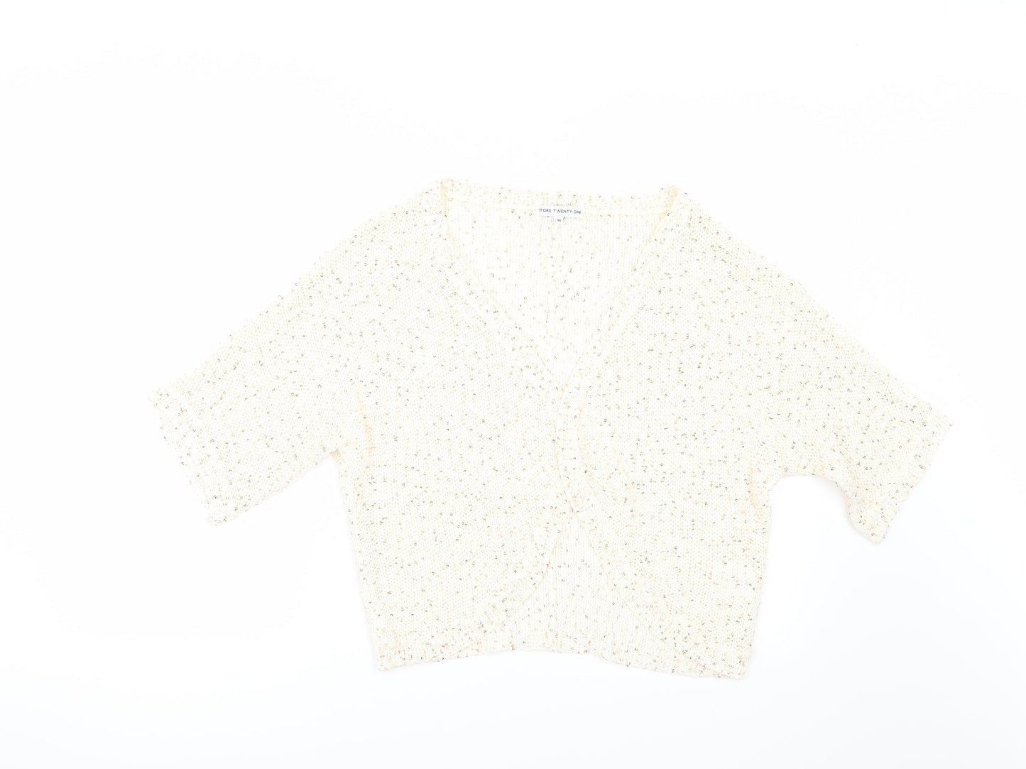 Store Twenty One Womens Ivory   Cardigan Jumper Size M