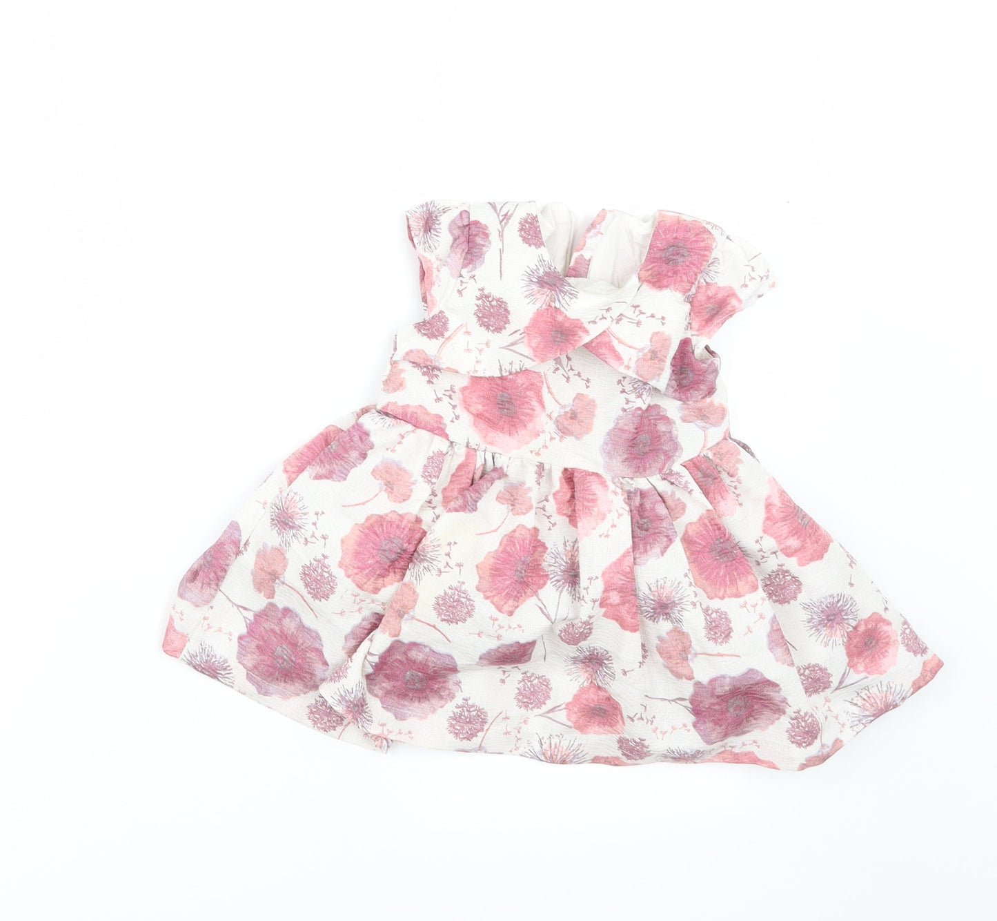 Matalan Boys White Floral  A-Line  Size 6-9 Months