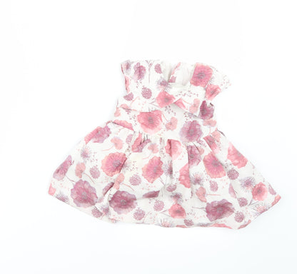 Matalan Boys White Floral  A-Line  Size 6-9 Months
