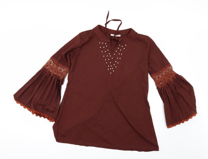 Womens UK Size M Berksha Red Tunic Blouse