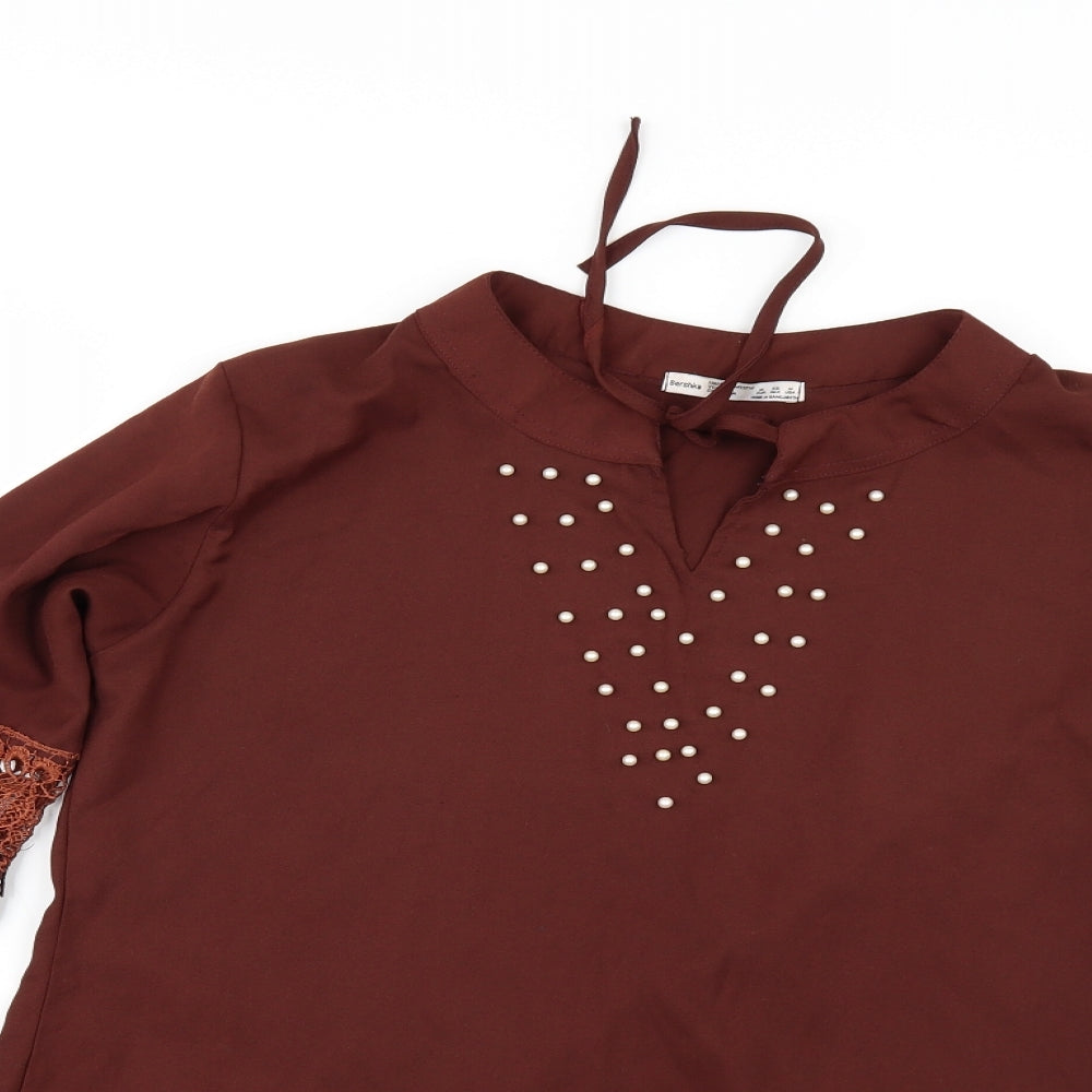 Womens UK Size M Berksha Red Tunic Blouse