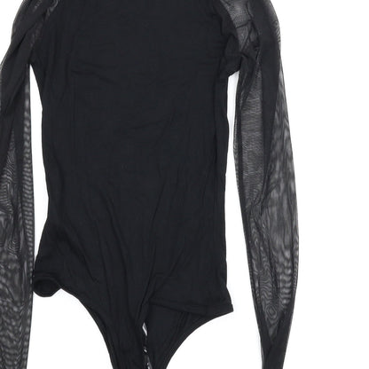 PRETTYLITTLETHING Womens Black   Leotard One-Piece Size 6