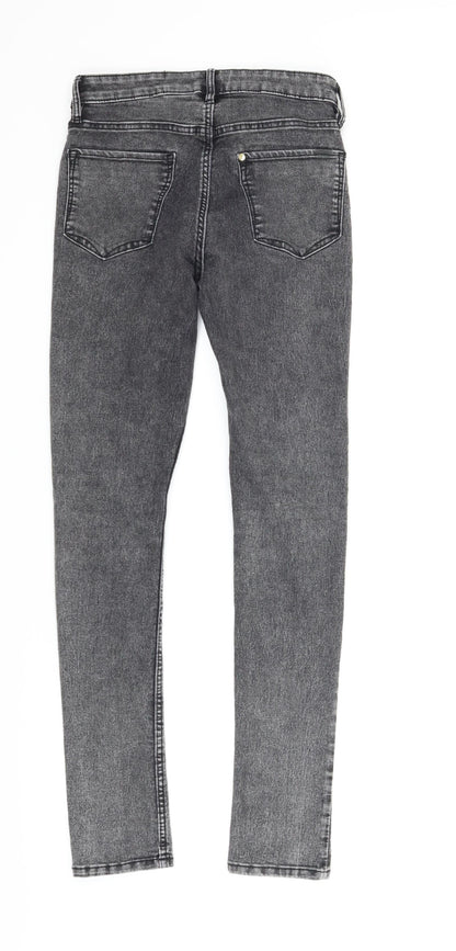 Preworn Girls Grey  Denim Skinny Jeans Size 12-13 Years