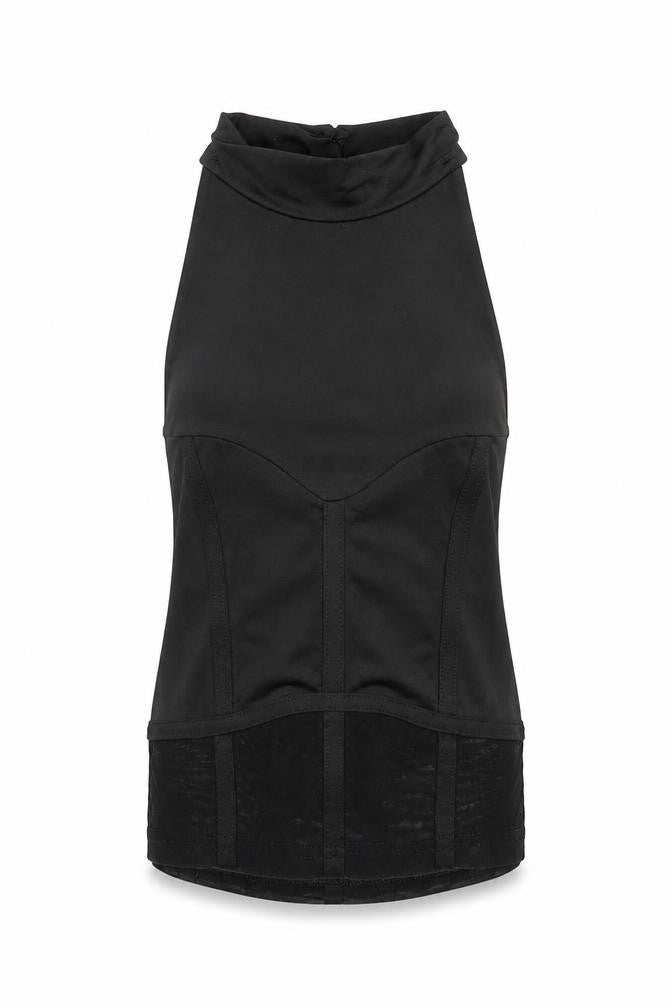 Womens UK Size 8 Femme Luxe Black Basic Tank