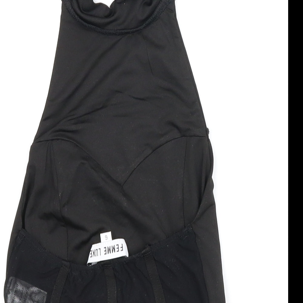 Womens UK Size 8 Femme Luxe Black Basic Tank