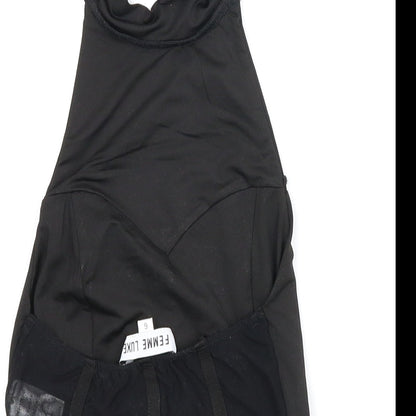 Womens UK Size 8 Femme Luxe Black Basic Tank