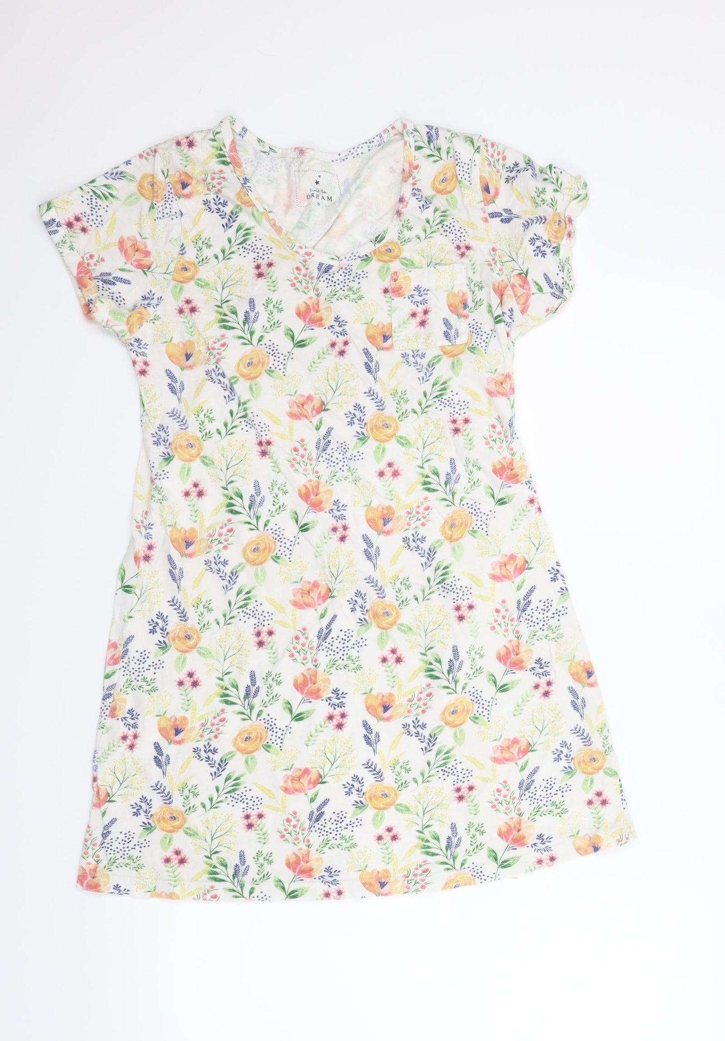 Matalan Womens White Floral  Capri Dress Size S