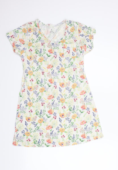Matalan Womens White Floral  Capri Dress Size S