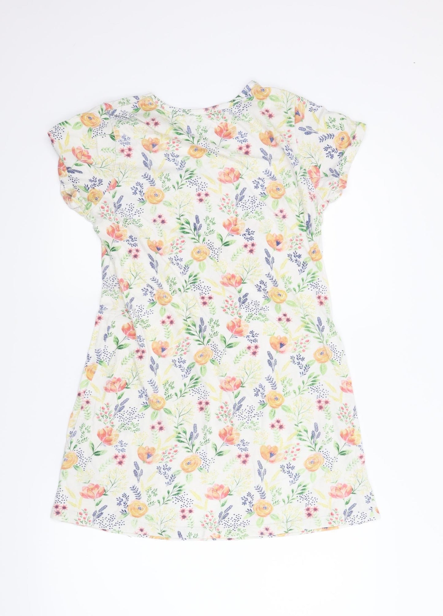 Matalan Womens White Floral  Capri Dress Size S